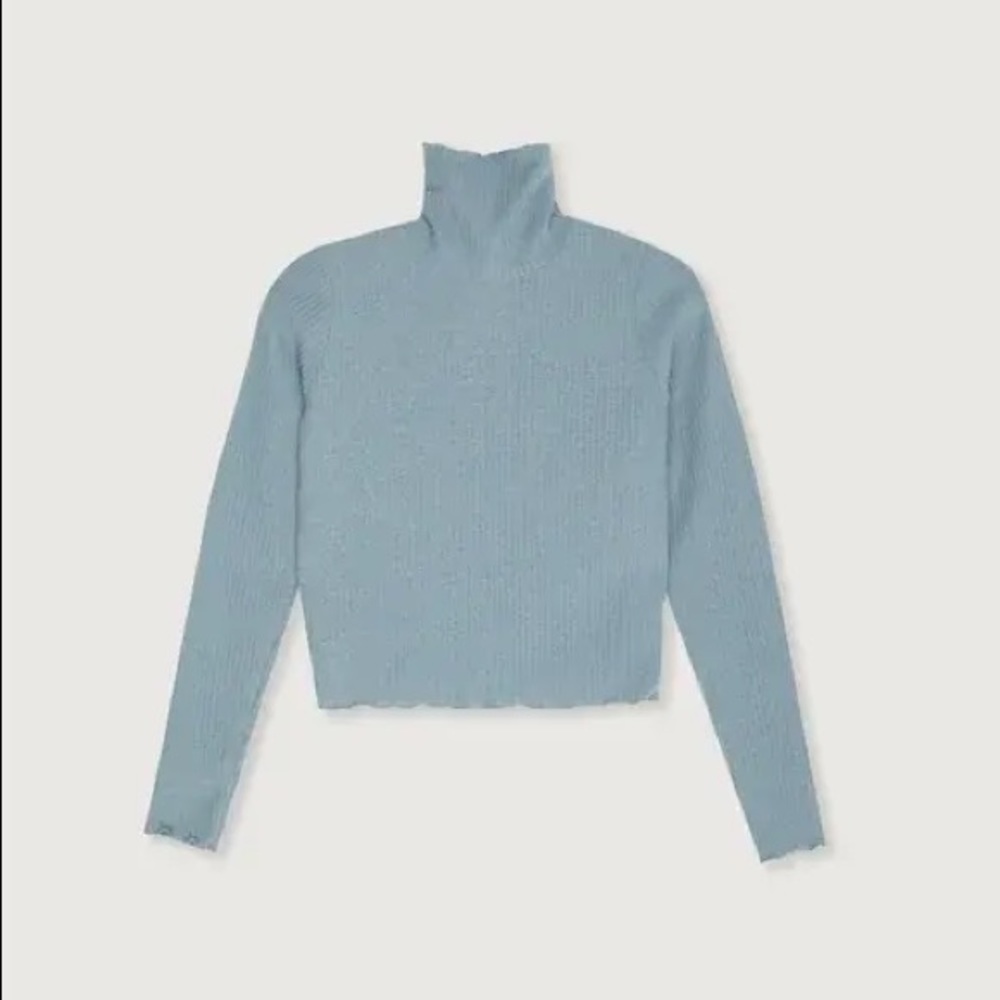Oak & Fort Blue Turtleneck Size M